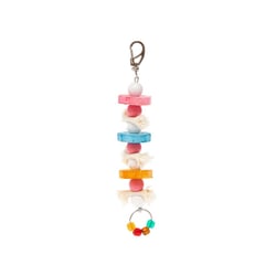 Brinquedo Kakatoo Bica Pedra Cordas Para Pássaros - Cores Sortidas - Tamanho G