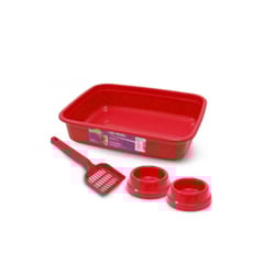Brinquedo Kit Tradicional Power Pets Para Gatos - 4 Peças Vermelhas