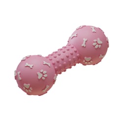 Brinquedo Latoy Latex Haltere Rosa Para Cães - 1 Unidade