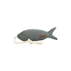 Brinquedo Mabuu Peixe Com Corda Cinza - 1 Unidade