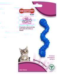 Brinquedo Minhoca Azul Odontopet Cat Para Gatos - 1 Unidade