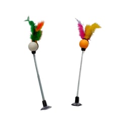 Brinquedo Mola Plumas E Penas Para Gatos - Cores Sortidas