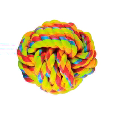 Brinquedo Mordedor Corda Bola Colorida Para Cães Jambo - 1 Unidade - Tamanho P