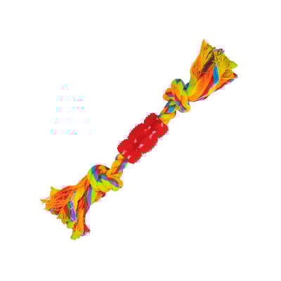 Brinquedo Mordedor Corda Rubber Bone Para Cães - 1 Unidade