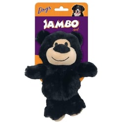 Brinquedo Mordedor De Pelúcia Happy Bear Preto Para Cães - Pequeno