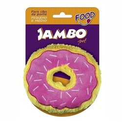 Brinquedo Mordedor De Pelúcia Jambo Food Donut Morango Para Cães - 1 Unidade