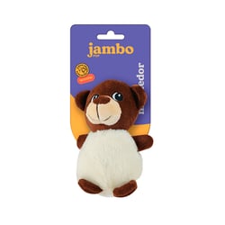 Brinquedo Mordedor De Pelúcia Pop Animal Bear Jambo Para Cães - 1 Unidade