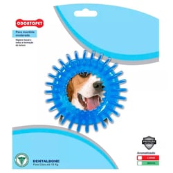 Brinquedo Mordedor Dental Odontopet Para Cães Até 15Kg - Argola Espacial Azul - 1 Unidade