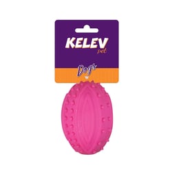 Brinquedo Mordedor Football Espinho Rosa Jambo Kelev Para Cães - 1 Unidade