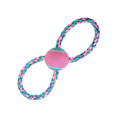 Brinquedo Mordedor Jambo Corda 8 Tênis Pastel Para Cães - 1 Unidade