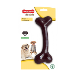 Brinquedo Mordedor Odontopet Osso Sênior Grande Laranja - 1 Unidade
