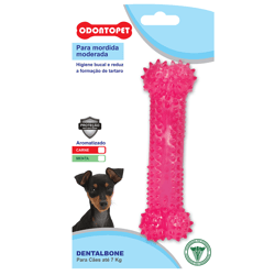 Brinquedo Mordedor Odontopet Para Cães Até 7Kg - Dentalbone Rosa
