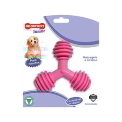 Brinquedo Mordedor Odontopet Rosa Para Filhotes - 1 Unidade