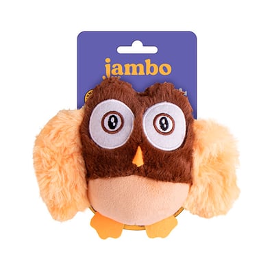 Brinquedo Mordedor Pelúcia Corujinha Jambo Para Cães - 1 Unidade
