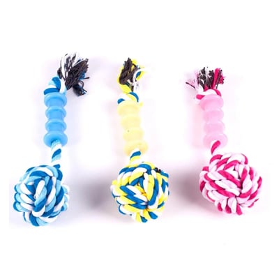 Brinquedo Mordedor Tutelo Bolinha Com Corda Para Cães - 1 Unidade