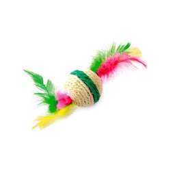 Brinquedo Nabi Bolinha Com Pena Para Gatos - 1 Unidade
