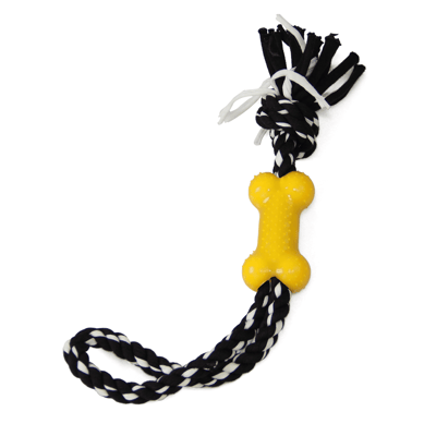 Brinquedo Napi Mordedor Para Cães - Corda Com Osso - Cores Sortidas - 1 Unidade