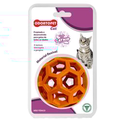 Brinquedo Odontopet Bola Laranja Para Gatos - 1 Unidade