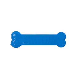 Brinquedo Osso Plaque Ataque Com Cravo Azul - 1 Unidade - Tamanho P