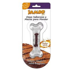 Brinquedo Osso Silicone Carne Jambo G - 1 Unidade