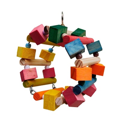Brinquedo Para Aves Roda Colorida Real Brinquedos - 1 Unidade