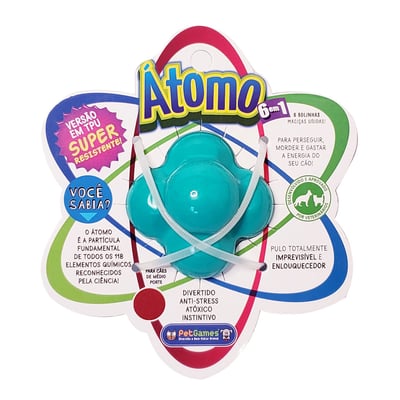 Brinquedo Para Cães Pet Games Átomo Verde Água - 1 Unidade