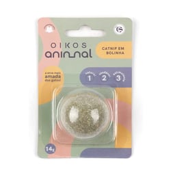 Brinquedo Para Gatos Bolinha Catnip 14G Oikos - 1 Unidade