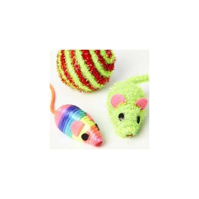 Brinquedo Para Gatos Chalesco Kit Bola Ratinho Colorido - 1 Unidade