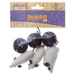 Brinquedo Para Gatos Jambo Ratinho E Bola - Pack 6 Unidades