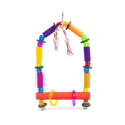 Brinquedo Passaritos Balanço Colorido Para Pássaros - 1 Unidade - Tamanho P