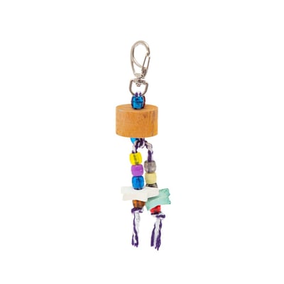 Brinquedo Pássaros Bica Pedra Pêndulo Kakatoo - Cores Sortidas - Tamanho P