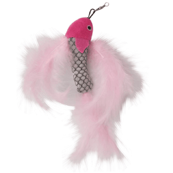 Brinquedo Peixe Com Plumas Rosas Para Gatos Savana - 1 Unidade