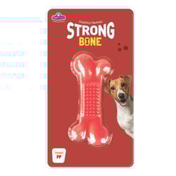 Brinquedo Interativo Pet Injet Strong Bone Vermelho Para Cães Tamanho Pp