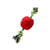 Brinquedo Petwi Maçã De Pelúcia Com Corda Para Cães