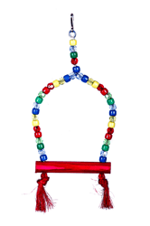 Brinquedo Poleiro Miçanga Tudo Pet Para Pássaros Pequenos - 1 Unidade