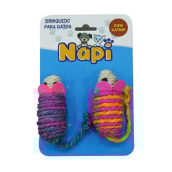 Brinquedo Ratinho Sisal Nabi Para Gatos - 2 Unidades