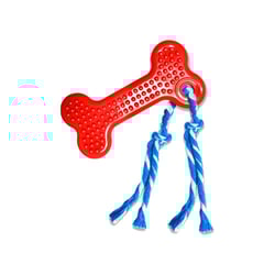 Brinquedo São Benedito Pet Osso Dental Maciço Com Cravo Vermelho Para Cães - Cores Sortidas - Tamanho M