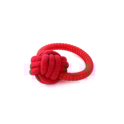 Brinquedo Spike Bola De Corda Donut Para Cães - Vermelho
