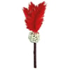Brinquedo Stick Matatabi Com Bola E Pena Jambo Vermelho Único - 1 Unidade
