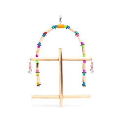 Brinquedo Trapézio Duplo Colorido Passaritos Toys Para Pássaros - 1 Unidade