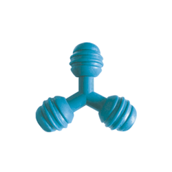 Brinquedo Triângulo De Borracha Azul Para Cães Furacão Pet P - Tamanho P