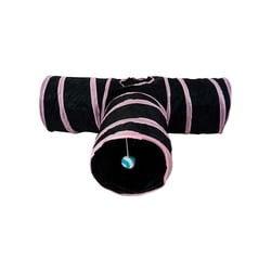 Brinquedo Túnel Nylon Rosa Petlon Para Gatos
