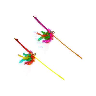 Brinquedo Varinha Chalesco Com Guizo Para Gatos - Cores Sortidas - 1 Unidade