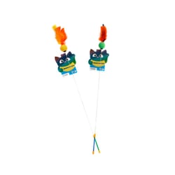 Brinquedo Varinha Plumas E Penas Para Gatos - Cores Sortidas