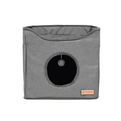 Cabana Dobrável Para Gatos Mabuu Pet 2 Em 1 Cinza - 1 Unidade