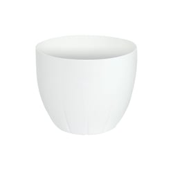 Cachepô Bojudo Plástico Branco 11,5Cm - 1 Unidade