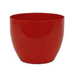 Cachepô Bojudo Plástico Vermelho 15Cm - 1 Unidade