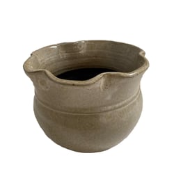 Cachepô Cerâmica Esmaltado Caqui Tupã Nº 01