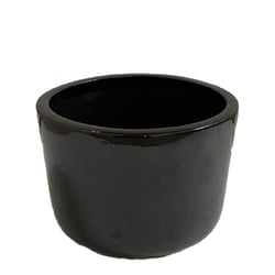 Cachepô Cerâmica Helena Preto Nº 02 - 1 Unidade