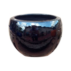 Cachepô Coco Esmaltado Preto Vasos Tupã Nº 02 - 1 Unidade